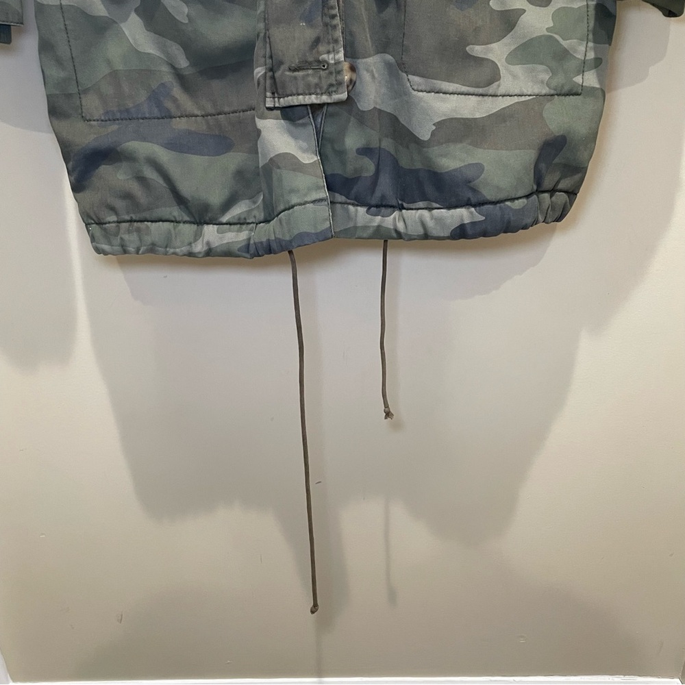Abercrombie & Fitch Sherpa Lined Hooded Parka Jacket Camo Women Size Medium - Picture 2 of 9